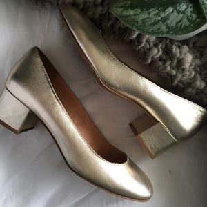 Madewell Ella pumps in Gold